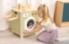 Laundry. Wooden activity corner