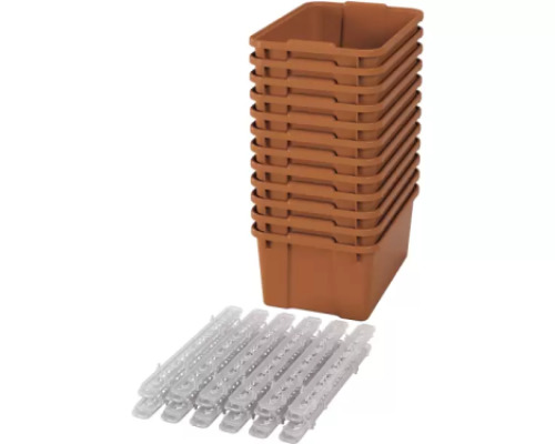 Big plastic containers with runners - eco sienna - 12