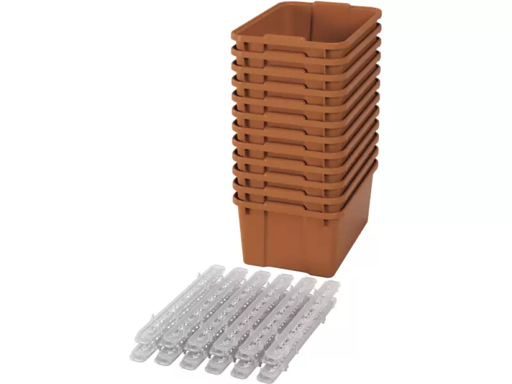 Big plastic containers with runners - eco sienna - 12