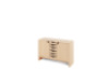 Storage Unit M with shelves and doors + shallow wooden trays - Eko