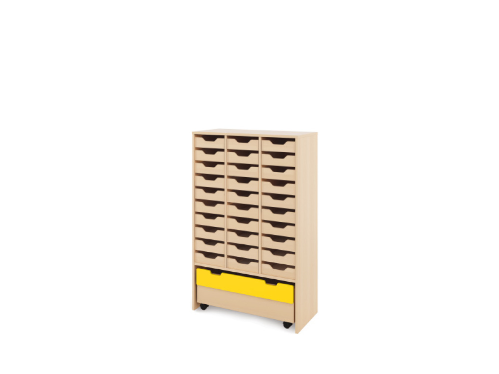 Storage Unit XL with shallow cardboard trays + container - Eko