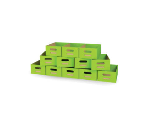 12 - big cardboard trays - Green