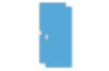 Doors for cot cabinet, 2 pcs. Azure blue. Cubo collection