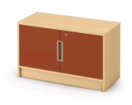 Storage Unit 92 with shelves and doors and lock - Brick - S