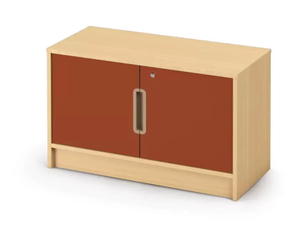 Storage Unit 92 with shelves and doors and lock - Brick - S