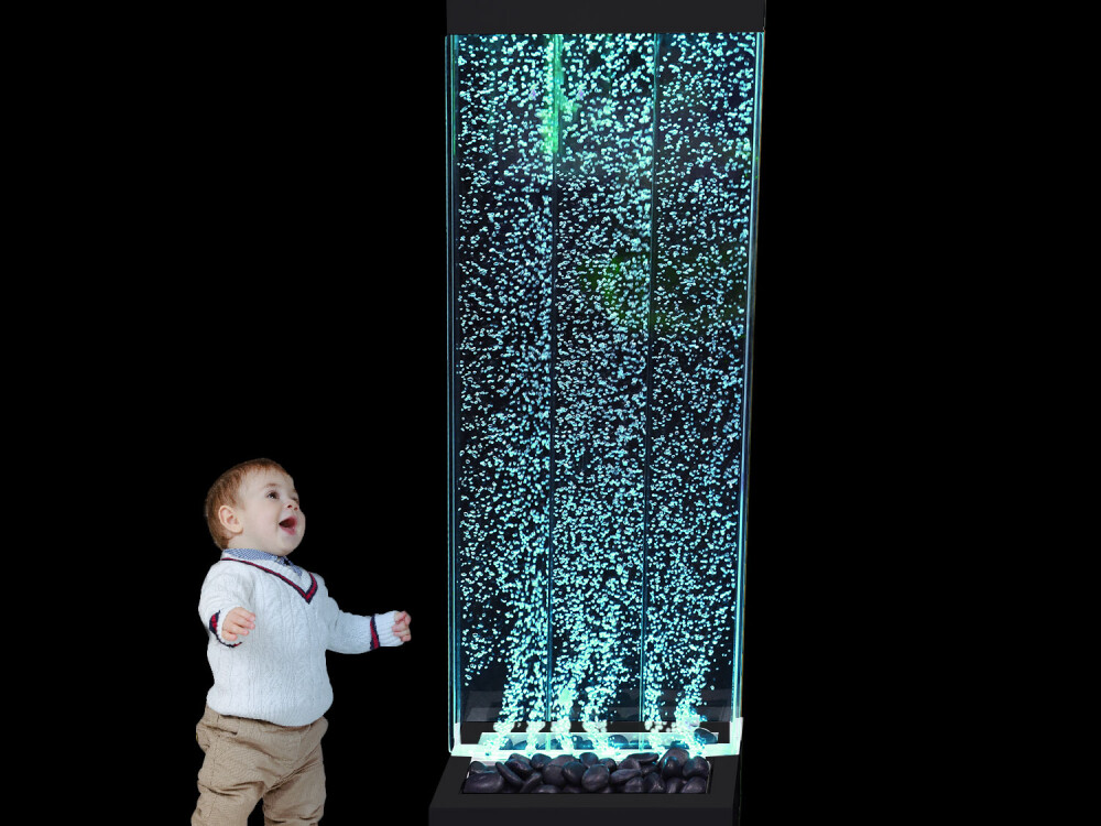 Floor Standing Bubble Wall (black Base) (uk And Eu Adapter)