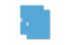 Doors for bedding extension, 2 pcs. Azure blue. Cubo collection