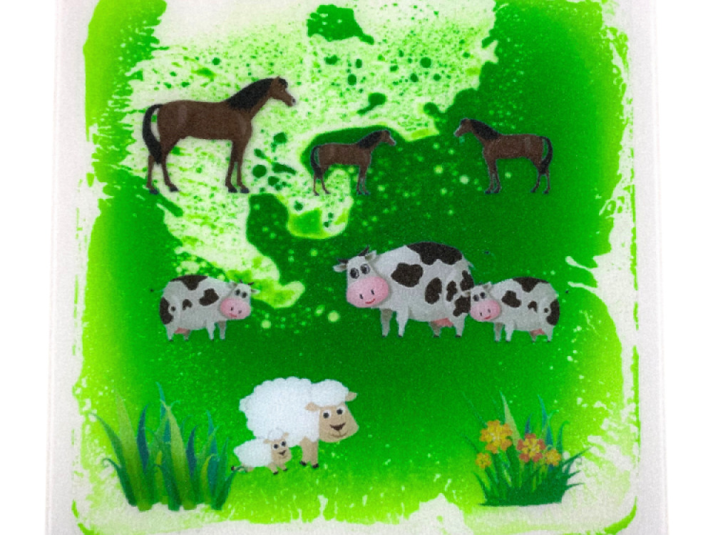 Animal Themed Liquid Floor Sensory Tiles Set of 4 30cm Visual and Tactile Exploration
