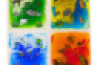Animal Themed Liquid Floor Sensory Tiles Set of 4 30cm Visual and Tactile Exploration
