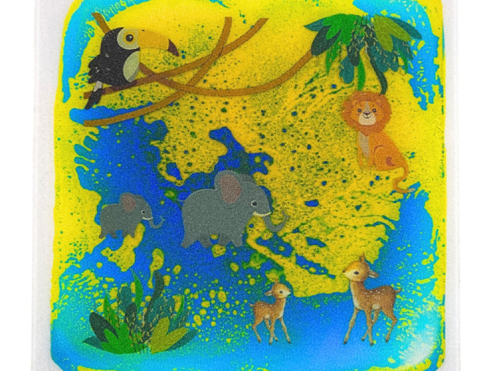 Animal Themed Liquid Floor Sensory Tiles Set of 4 30cm Visual and Tactile Exploration