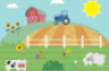 Fantasy polyamide carpet. Farm
