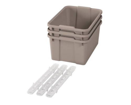 Big plastic containers with runners - eco beige - 03