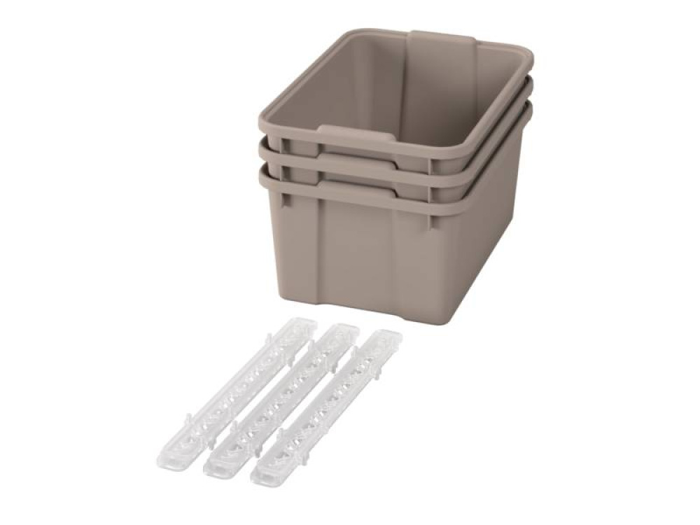 Big plastic containers with runners - eco beige - 03