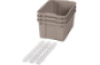 Big plastic containers with runners - eco beige - 03