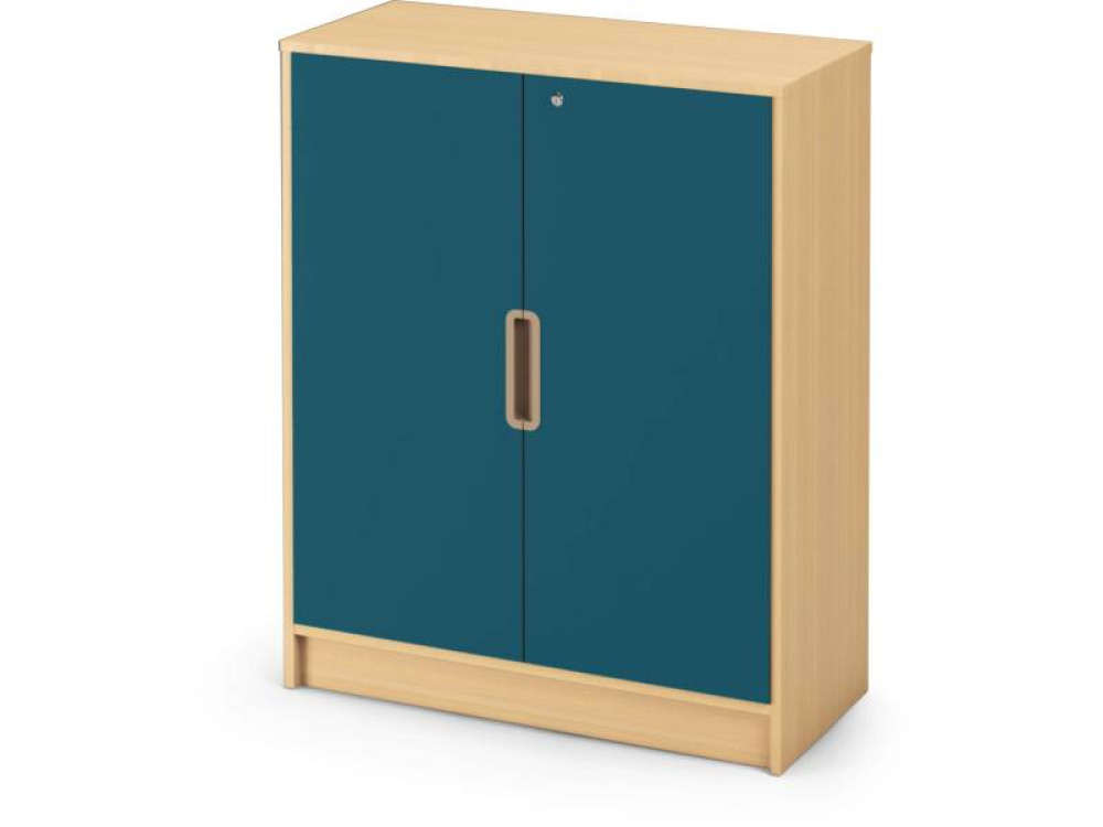 Storage Unit 92 with shelves and doors + lock - Emerald blue - S