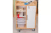 Mobile cabinet with a desk