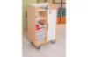 Mobile cabinet with a desk