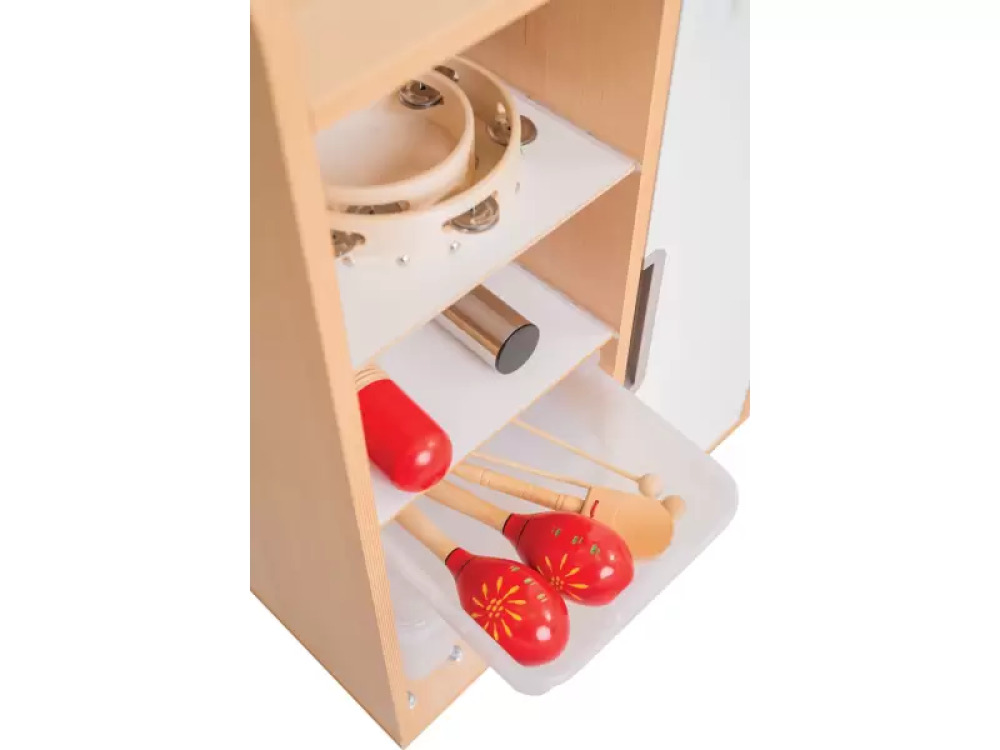 Mobile cabinet with a desk