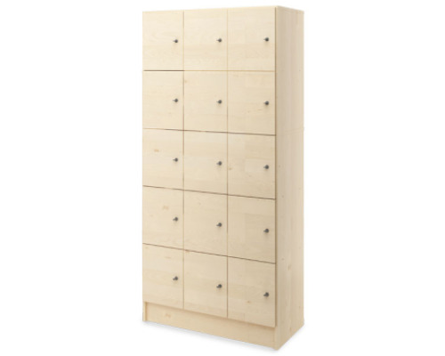 Prima 15-locker cabinet Birch