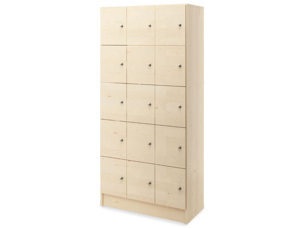 Prima 15-locker cabinet Birch