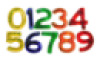 Squidgy Sparkly Numbers 10 Pack Sensory Gel Shapes, Glitter & Colourful Liquid, Squidgy Jelly Fidgeting Toy