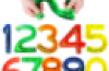 Squidgy Sparkly Numbers 10 Pack Sensory Gel Shapes, Glitter & Colourful Liquid, Squidgy Jelly Fidgeting Toy