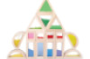 Wooden blocks with windows and fillings