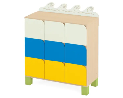 Wave with legs - Cabinet with compartments