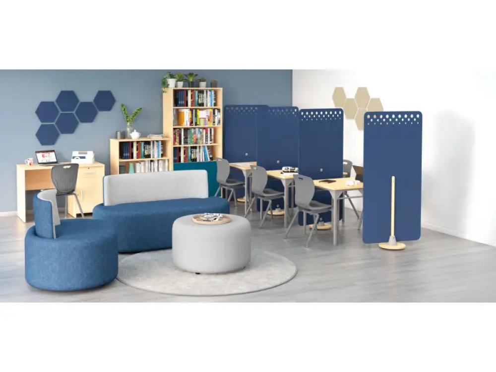 Tall acoustic screen - Navy