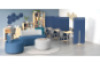 Tall acoustic screen - Navy