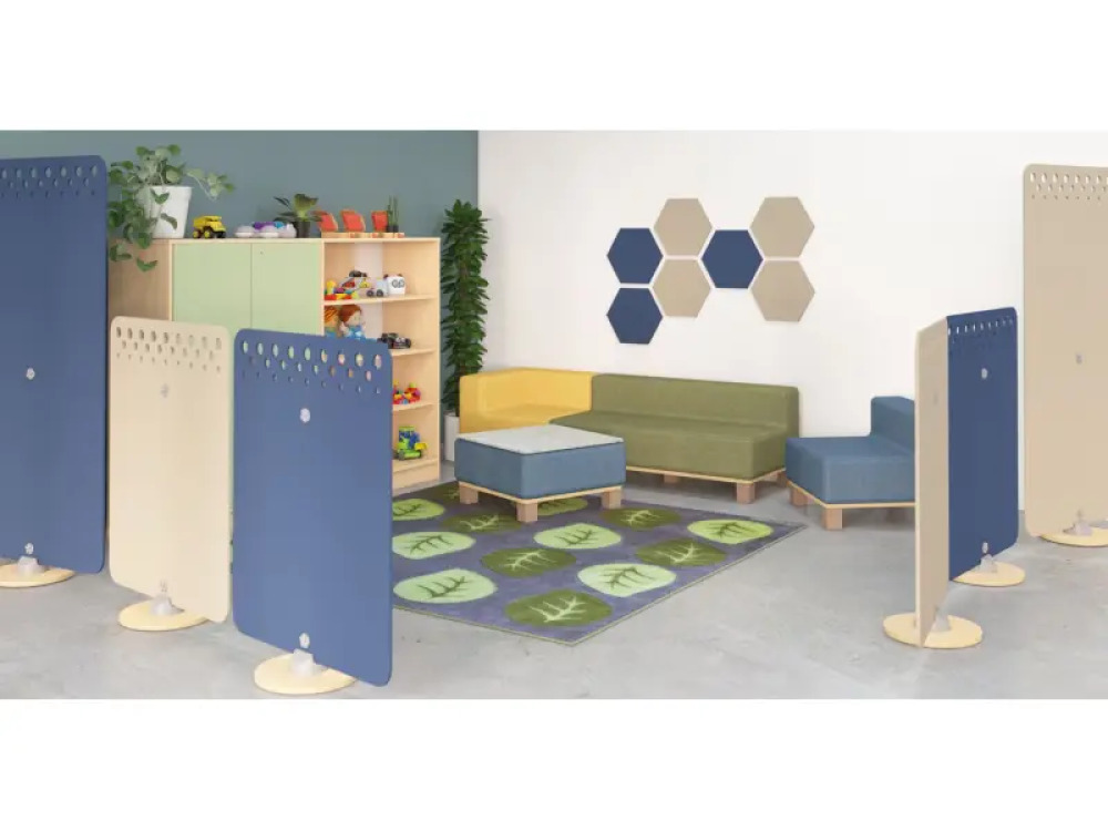 Tall acoustic screen - Navy