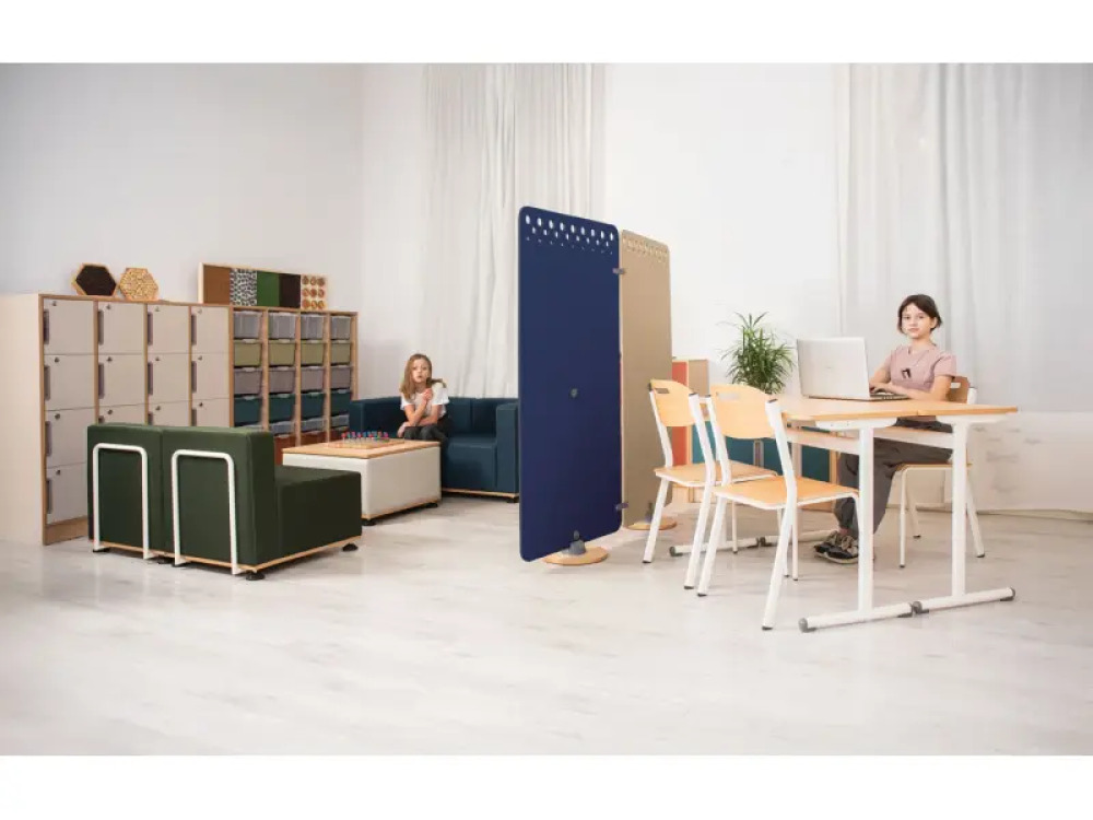 Tall acoustic screen - Navy