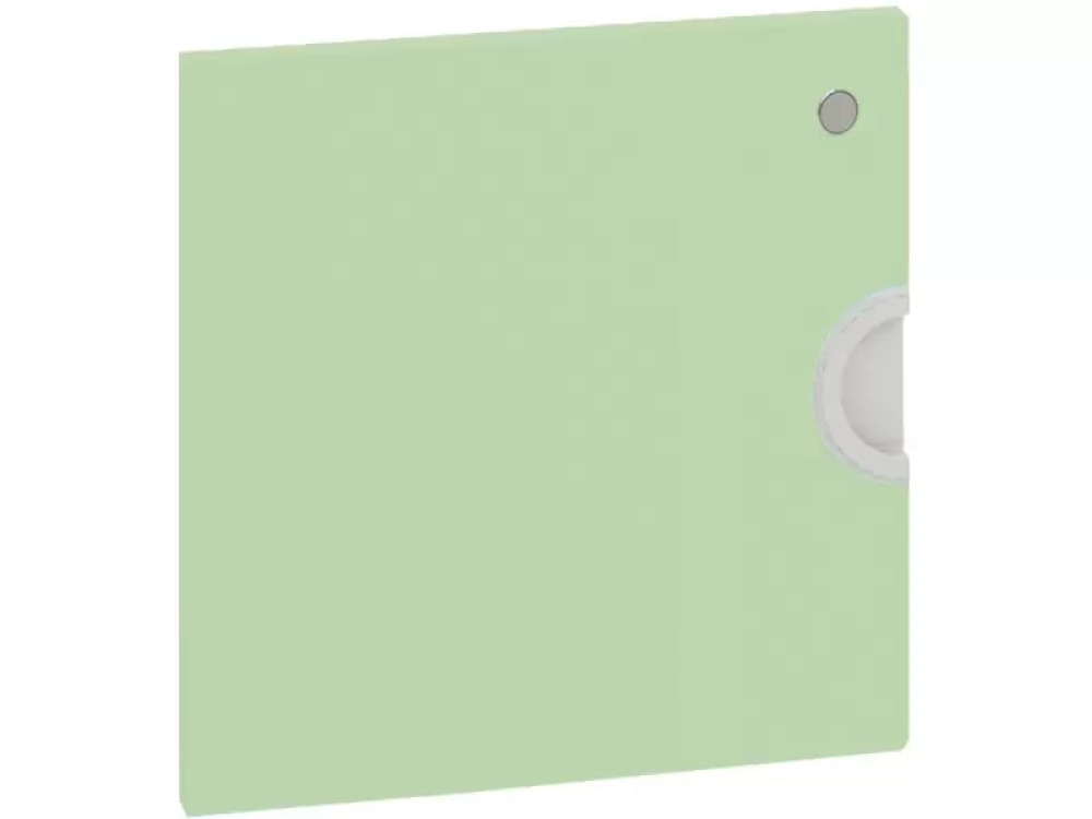Cubo desk low doors with lock - sage