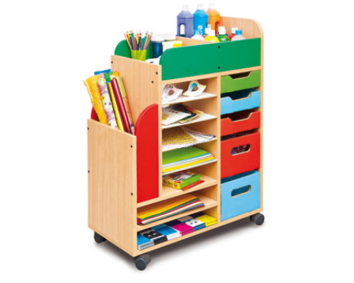 Art cabinet on wheels