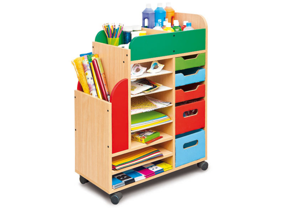 Art cabinet on wheels