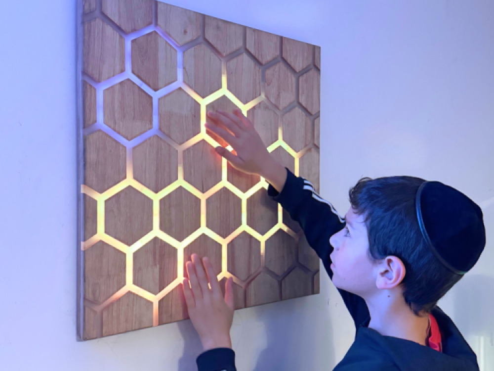 Touch Interactive Honeycomb Panel, Wall Mounted
