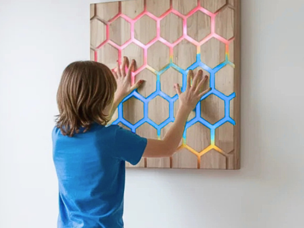 Touch Interactive Honeycomb Panel, Wall Mounted