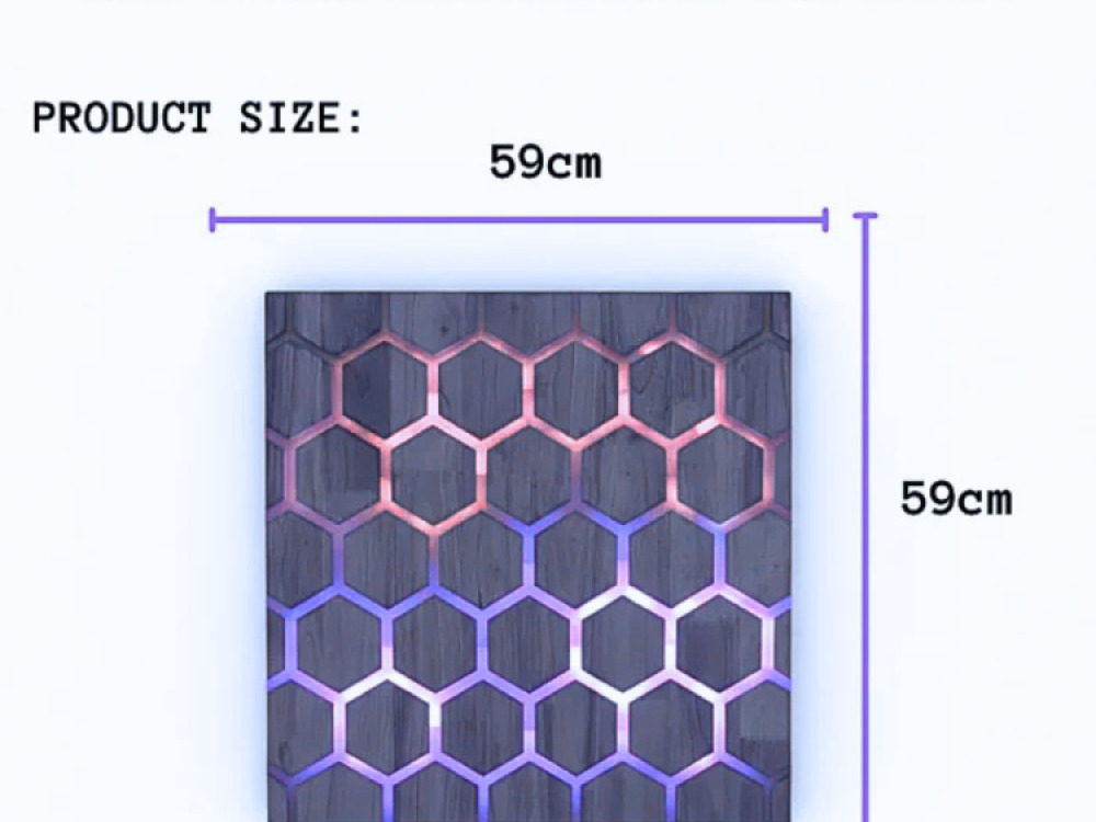Touch Interactive Honeycomb Panel, Wall Mounted