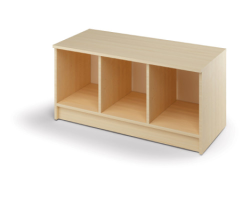 Cubo small cabinet 3 for plastic containers. Birch
