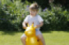 Gold Giraffe Hopper Inflatable Bouncy Ride-On Toy  By HappyHopperz