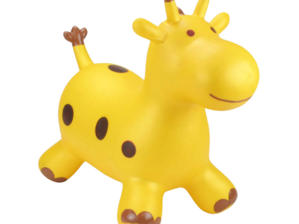 Gold Giraffe Hopper Inflatable Bouncy Ride-On Toy  By HappyHopperz