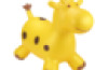 Gold Giraffe Hopper Inflatable Bouncy Ride-On Toy  By HappyHopperz