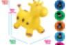 Gold Giraffe Hopper Inflatable Bouncy Ride-On Toy  By HappyHopperz