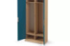 Tall wardrobe 92 with doors and lock - Emerald blue