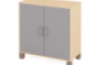 Large cabinet with shelves and doors. Grey. Fresh Collection