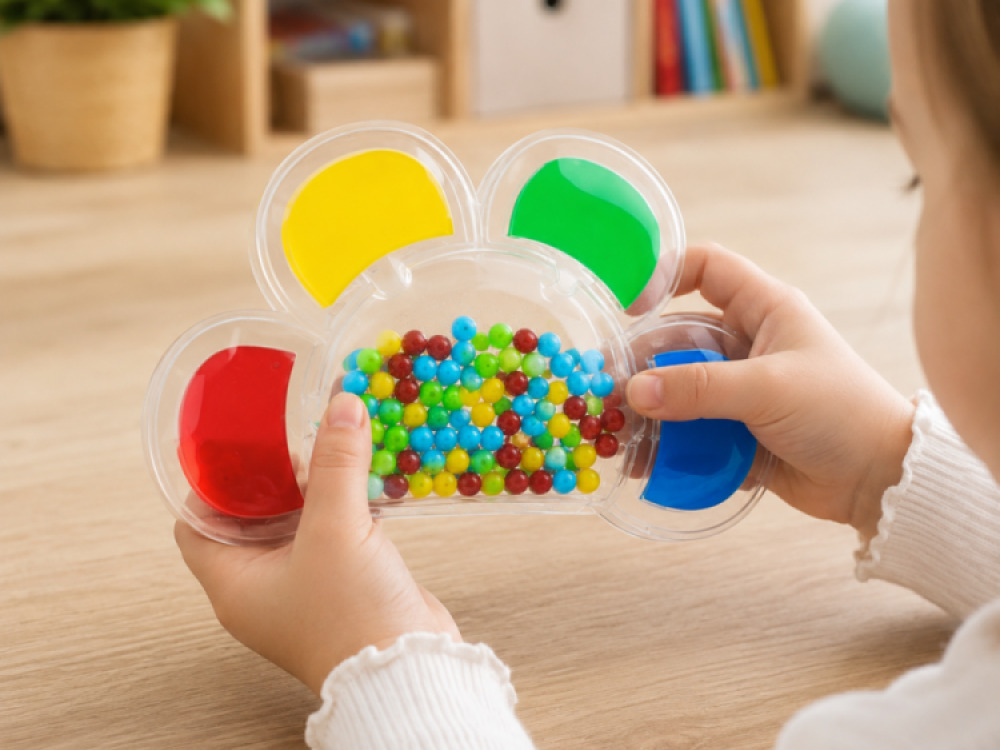 FLOWER BEAD MATCHING FIDGET PUZZLE