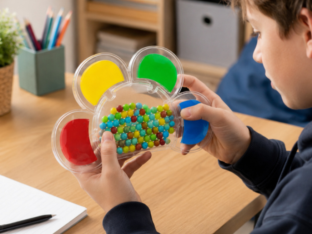 FLOWER BEAD MATCHING FIDGET PUZZLE