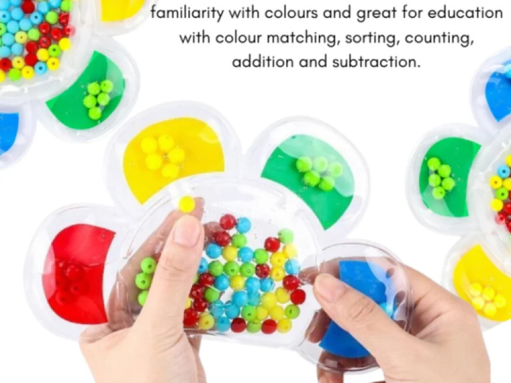 FLOWER BEAD MATCHING FIDGET PUZZLE