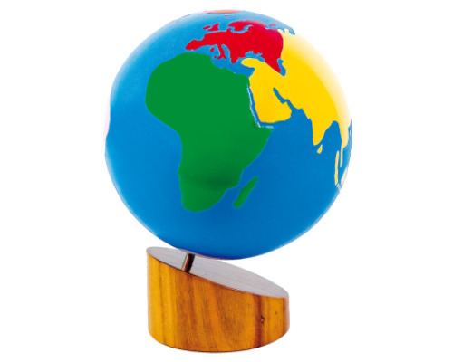 Globe with continents