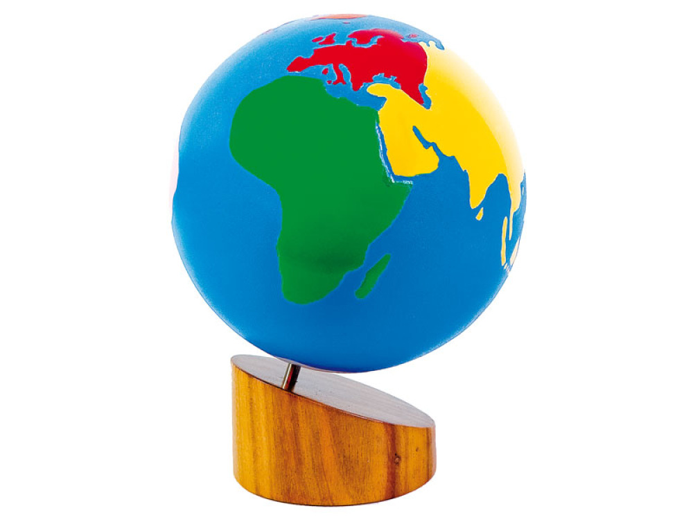 Globe with continents